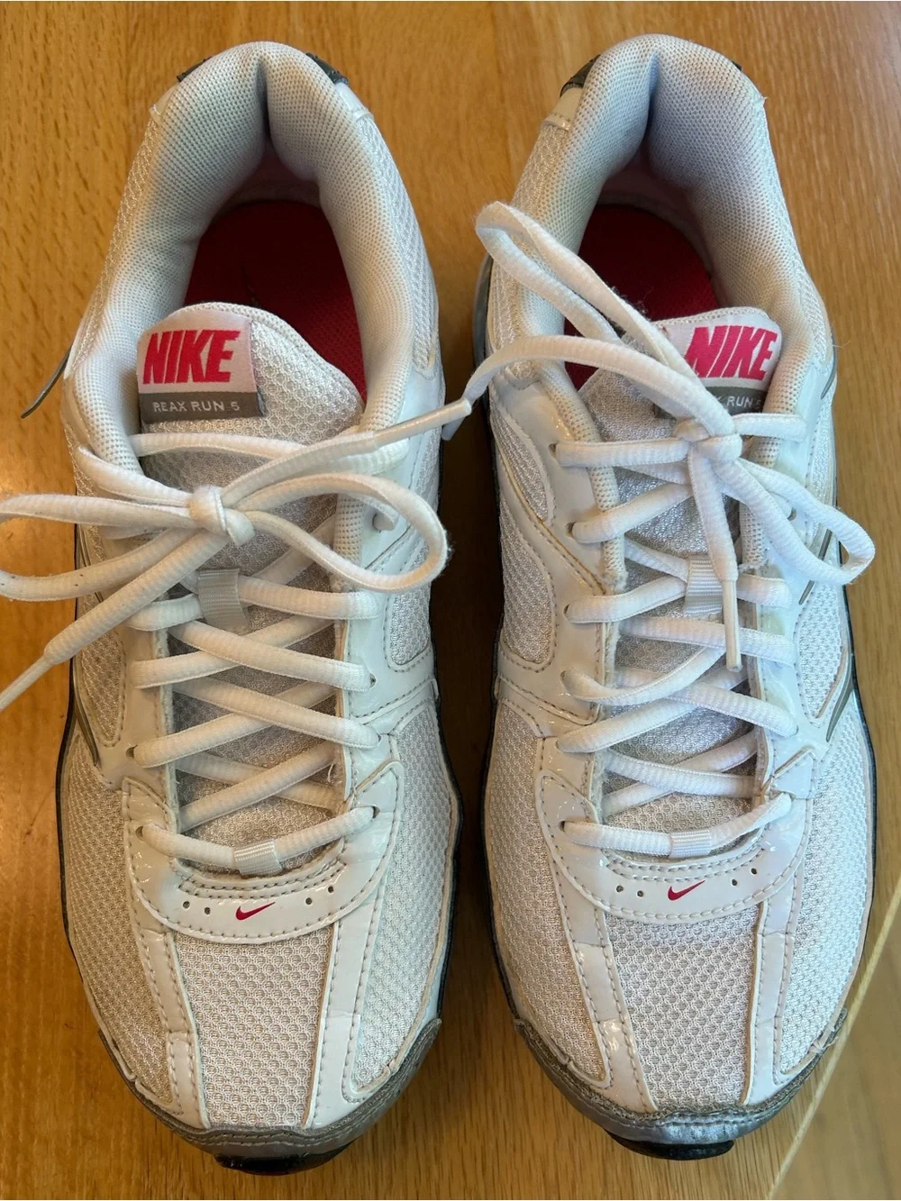 Nike REAX Run 5 Women’s Running Sneakers Shoes -White, Metallic Silver